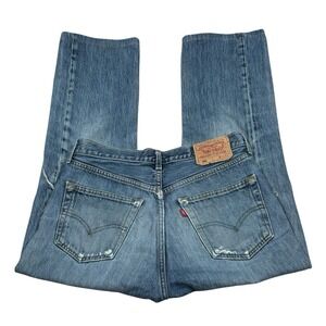 Vintage Levi's 501‎ Denim Jeans Sz 31x25.5 [Hemmed] Distressed